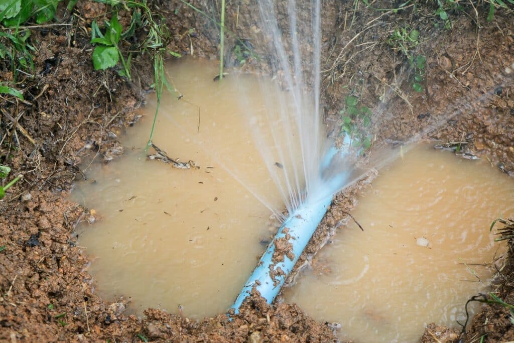 Water pipe break